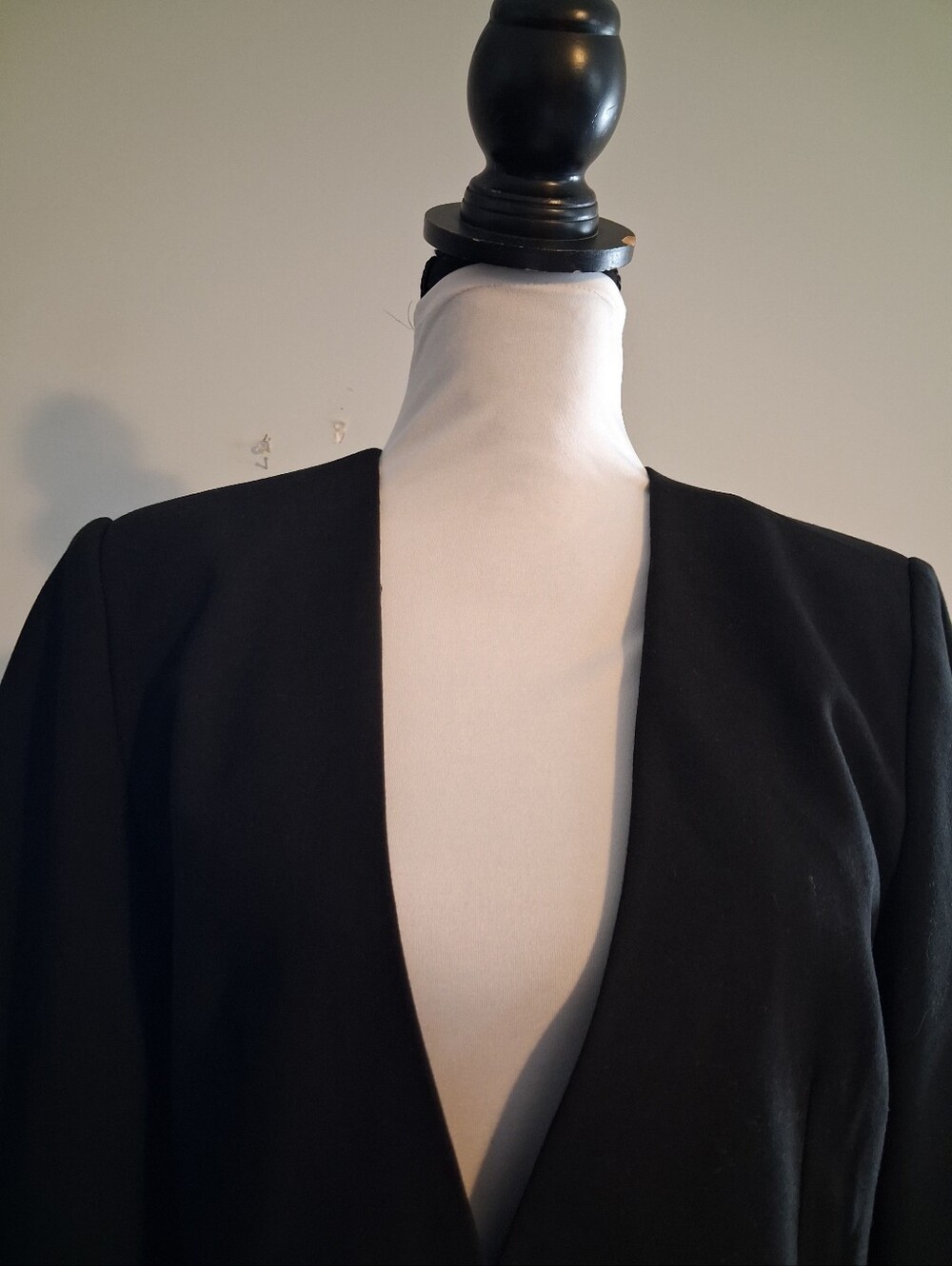 Barrel Sleeve Black Single-Button Blazer Jacket Size Med - Picture 7 of 12